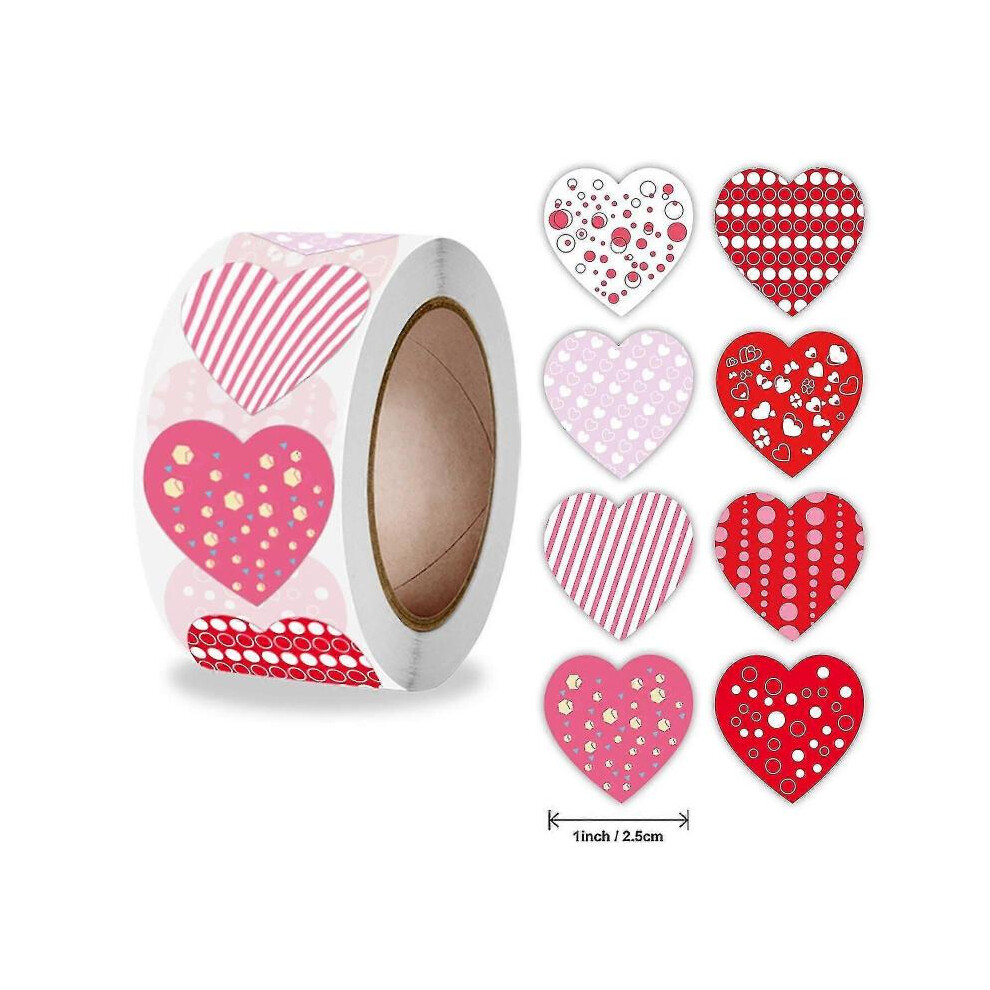 2 Rolls Pink Stickers Candy Bag Labels Gifts Box Package Sealing Stickers for Wedding Party