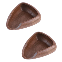 2Pcs Kaffee Bohnen Dosierung Tasse Wiegen Bean Container Holz Wiegen Scoop Schüssel