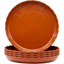 5 Pack Planter Saucers, Durable Thick Plastic Plant Saucers, Heavy Duty Planter Drip Tray for Indoor Outdoor Garden, 29cm