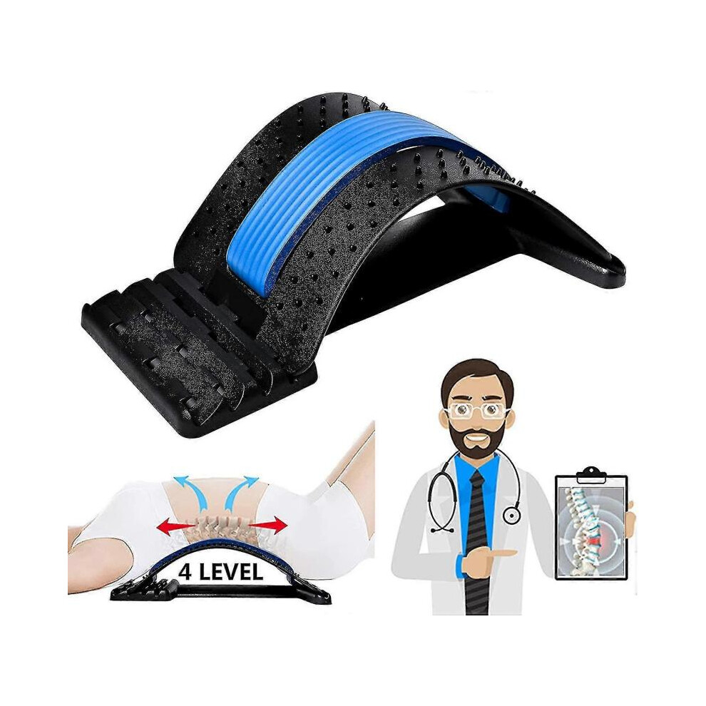 Back Stretcher, Lumbar Back Pain Relief Device, 4 Level