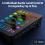 Placa de som, interface recarregável de mixer de áudio com microfone XLR para podcast/gravação 10