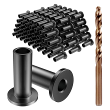 50er-Pack Edelstahl-Schutzhülsen für 1/8 Zoll, 5/32 Zoll oder 3/16 Zoll Deckkabelgeländer, Holz-/Verbundpfosten
