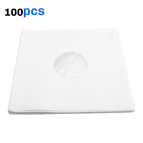 100 unidades de capas antiestáticas para discos de vinil de 12 polegadas - capa protetora para CD player com bolsa interna para discos 2