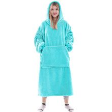 Bluza z kapturem Waitu dla kobiet i mezczyzn Super ciepla i przytulna bluza z kapturem z duzym kocem Gruby flanelowy koc z rekawami i duza kieszenia