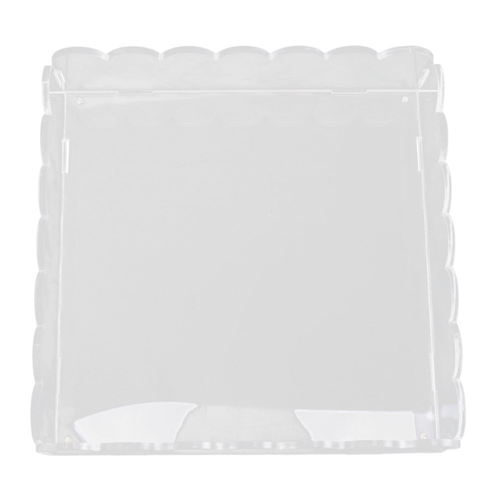 Scalloped Acrylic Tray,2024 New Tray,Acrylic Tray With Magnetic Mat,Clear 4851966849549