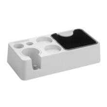 Support de presse à café multifonction en ABS, poignée, marteau, chiffon, distributeur de poudre, rangement pour porte-filtre 51/58 mm