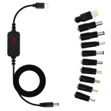 Typ C zu DC Boost-Kabel Adapterkabel 5V 9V 12V 15V 20V Einstellbare Spannung PD Schnellladung für Laptop Universal