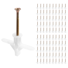 100 stuks vliegtuigtype expansiepijp gipsplaatplug vlindervormige hollewandspijker M8x38mm