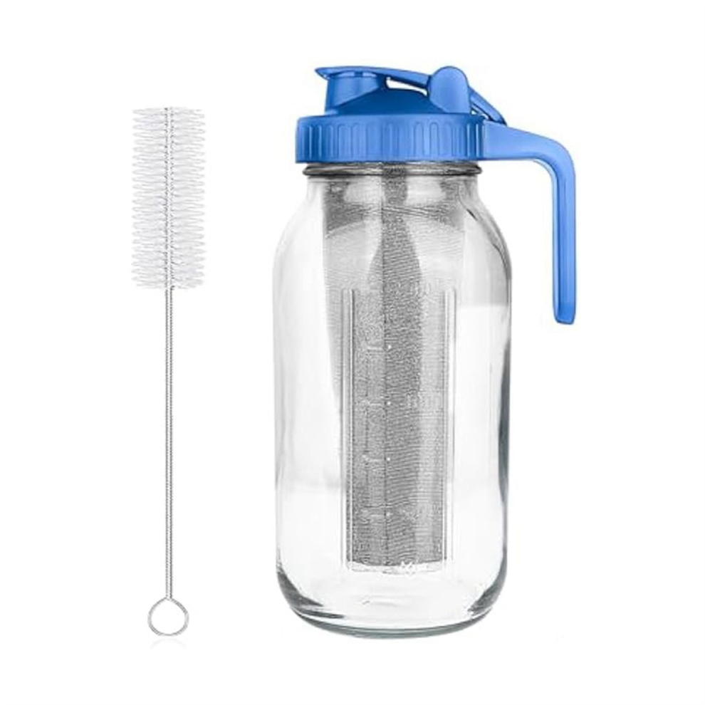 Koffiezetapparaat Voor Koud Brouwen, 64Oz Brede Kan Met Filter, Schenktuit Met Handvat, Lekvrij-image