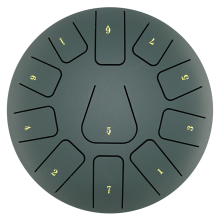8 inch stalen tongtrommel, tamboerijn met 11 toetsen, drumstokken en vingerplectrums voor meditaties, instrument K