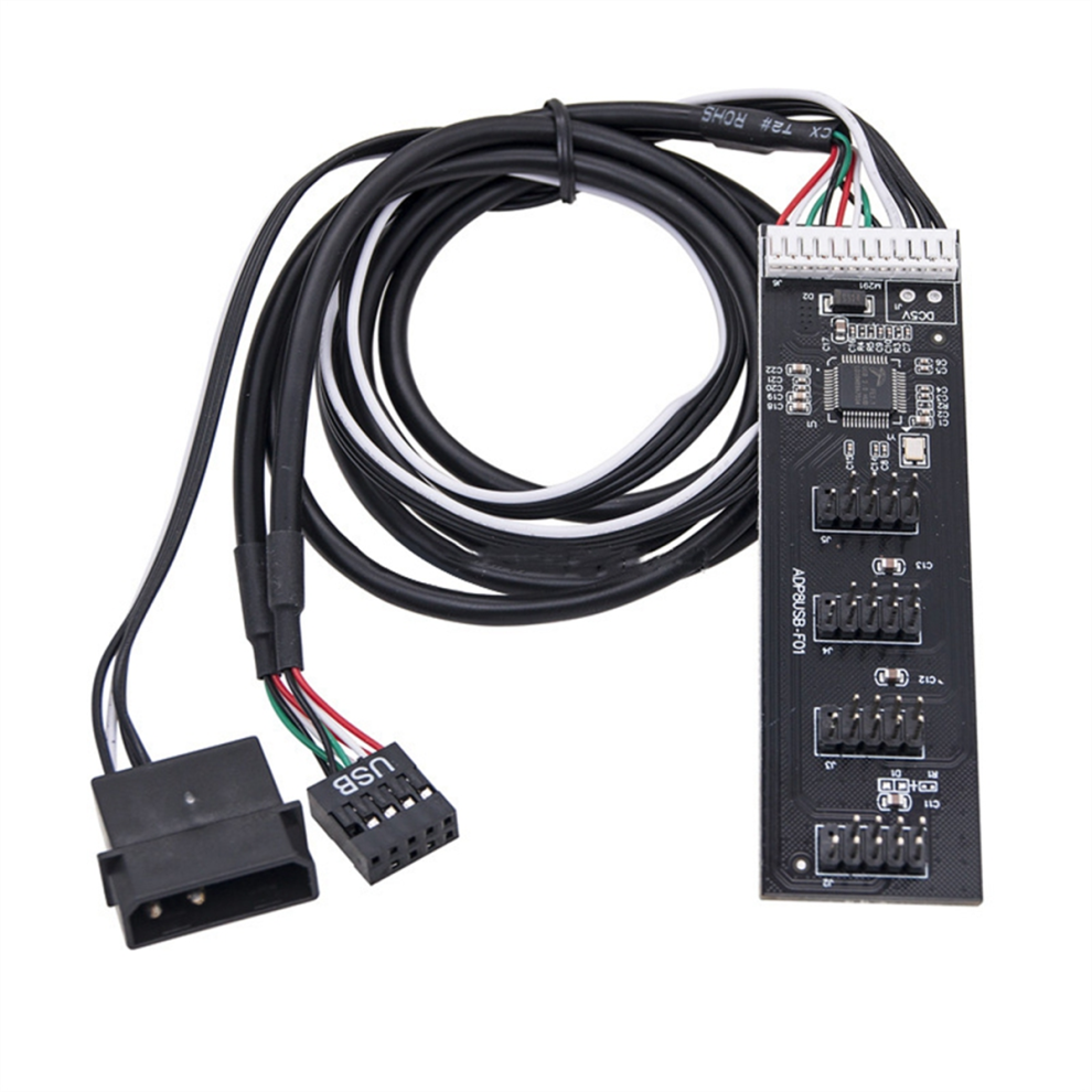 Usb2.0 Header Splitter 9 Pin 1 To 4 Extension Hub With Ide Interface Cable For Pc Mainboard Adapter 4851966855106