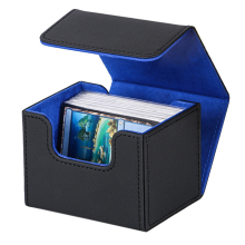 100+ Trading Card Deck Box Gathering Toy W/ Magnetic Closure Game Cards Storage Case Protector Black&Blue