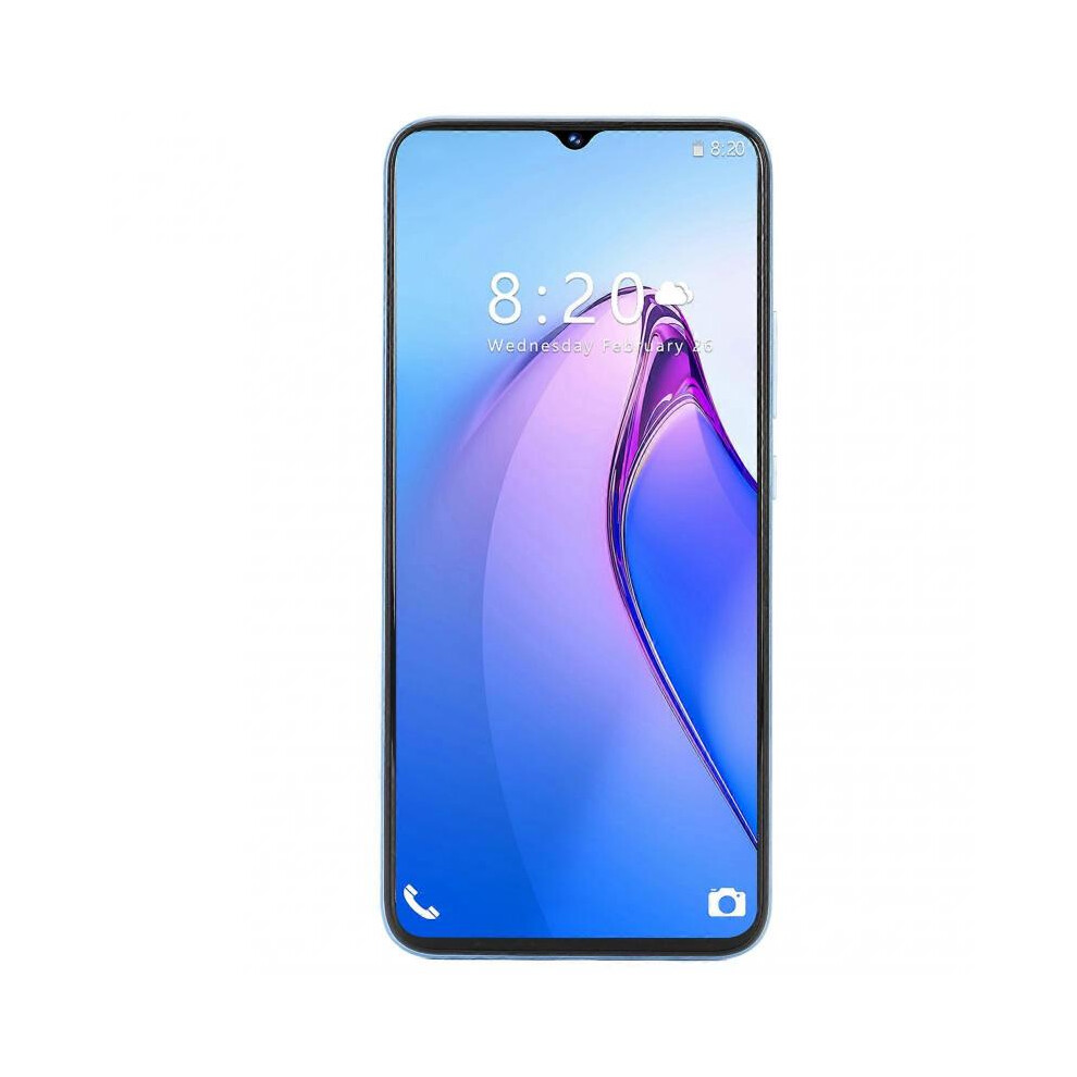 6.54in 4G Smartphone 12GB 256GB Fingerprint Face Unlock Smartphone for Android 12 6800mah Battery 100240V Blue UK Plug