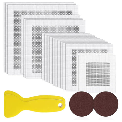 Kit de reparo de drywall, 18 peças de 2/4/6/8 polegadas, malha de fibra de alumínio, kit de reparo de parede