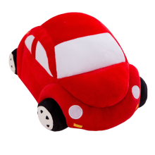 Almofada de pelúcia para carro, desenho animado, sofá, decoração de quarto, presentes de Natal para crianças, vermelho