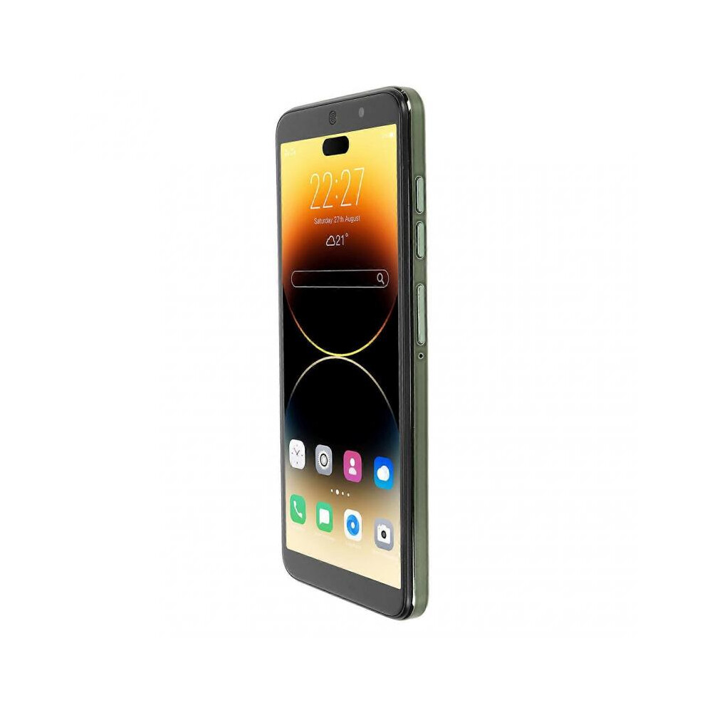Unlocked Cell Phones 6.1inch Ultra Thin 1440x3040 Resolution 16MP 8MP with White Headset Face Unlock Smartphone for Android 11.0 Green EU Plug 100240V