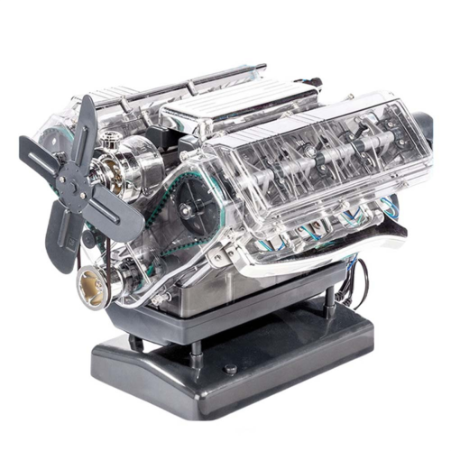 Mini V8 Engine Model Kit Internal Combustion Motor Simulation Eight Cylinder Can Be Activated DIY Toy 2