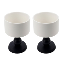 Tigelas de cerâmica para sobremesa, taça retrô, taça francesa para sorvete, tigela para pudim, design elegante para festas, pretas