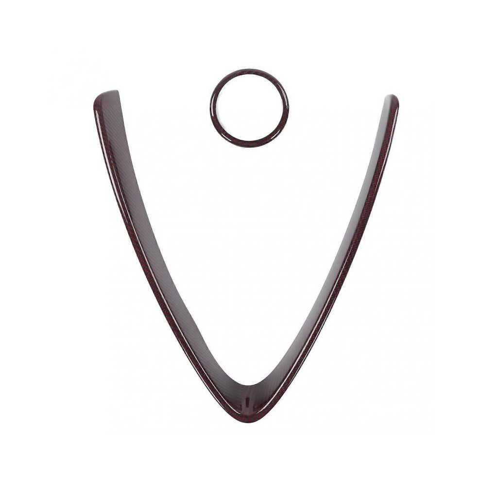 Front Grille Cover V Shape Frame Carbon Fiber Grill Outline Trim Fit for Alfa Romeo Giulia 1520