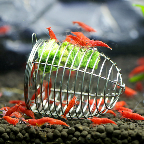 Garnelen Fütterung Tablett Schüssel Feed Metall Container Köder Käfig Aquarium Zubehör Lebensmittel 2