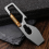 Multifunctionele sleutelhanger koevoet titaniumlegering koevoet EDC draagbare open bezorgtool flesopener 6