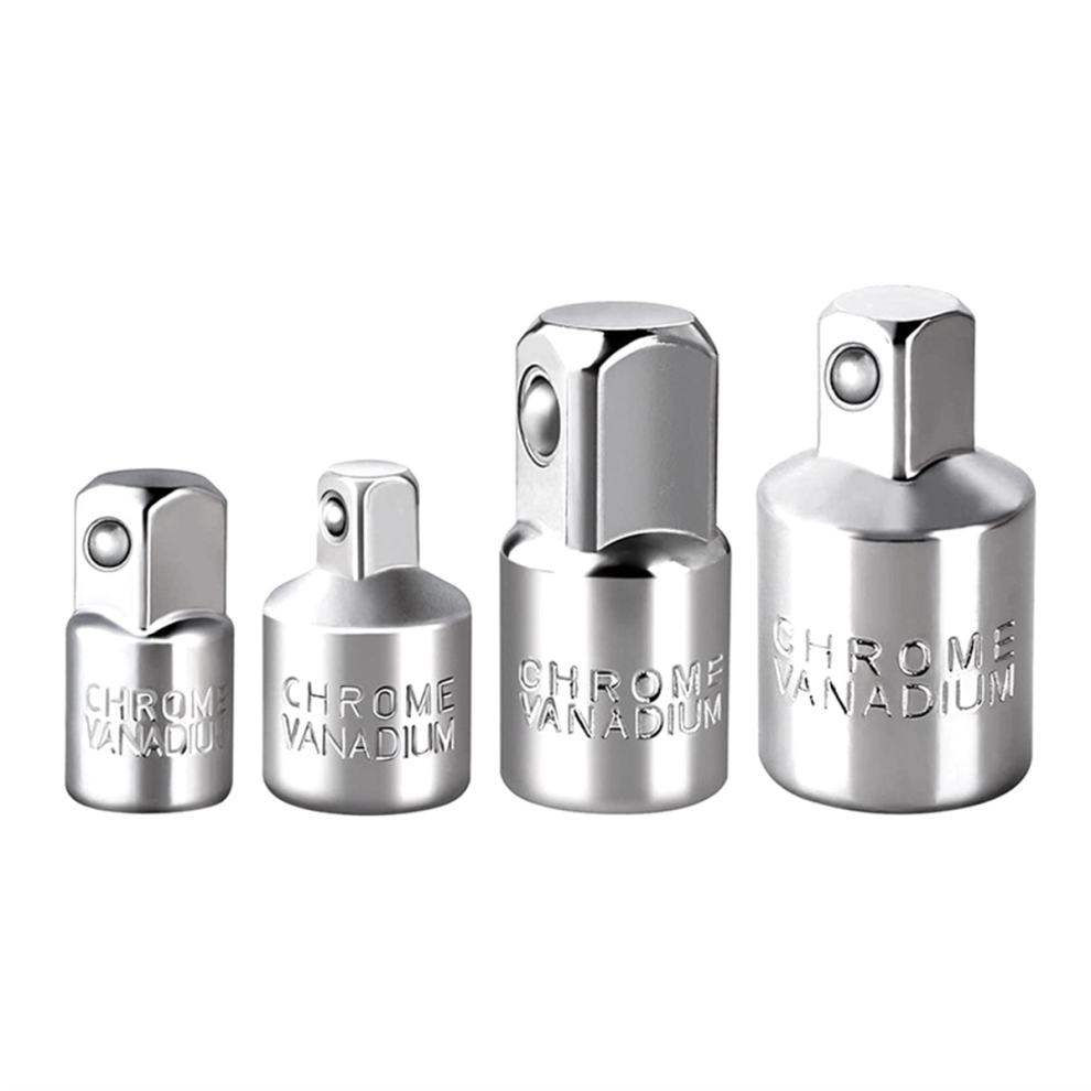 4Pcs Drive Socket Adapter Converter Reducer Air Impact Wrenches Electric Wrench Tool Hand Tools Silver 4851966870857