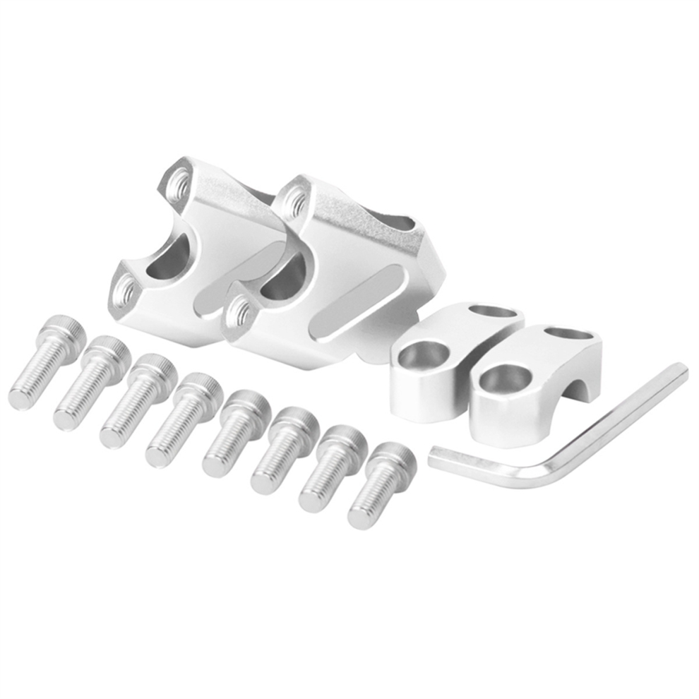 Motorcycle 22Mm Handle Riser Bar Kit Height Increasing Base Increase And Backward Shift For Silvery Light 4851966872073