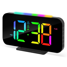 LED Digital Alarm Clock for Bedrooms with Night Light,Dual Alarm,12/24H, Plug in Large Display Bedroom,A