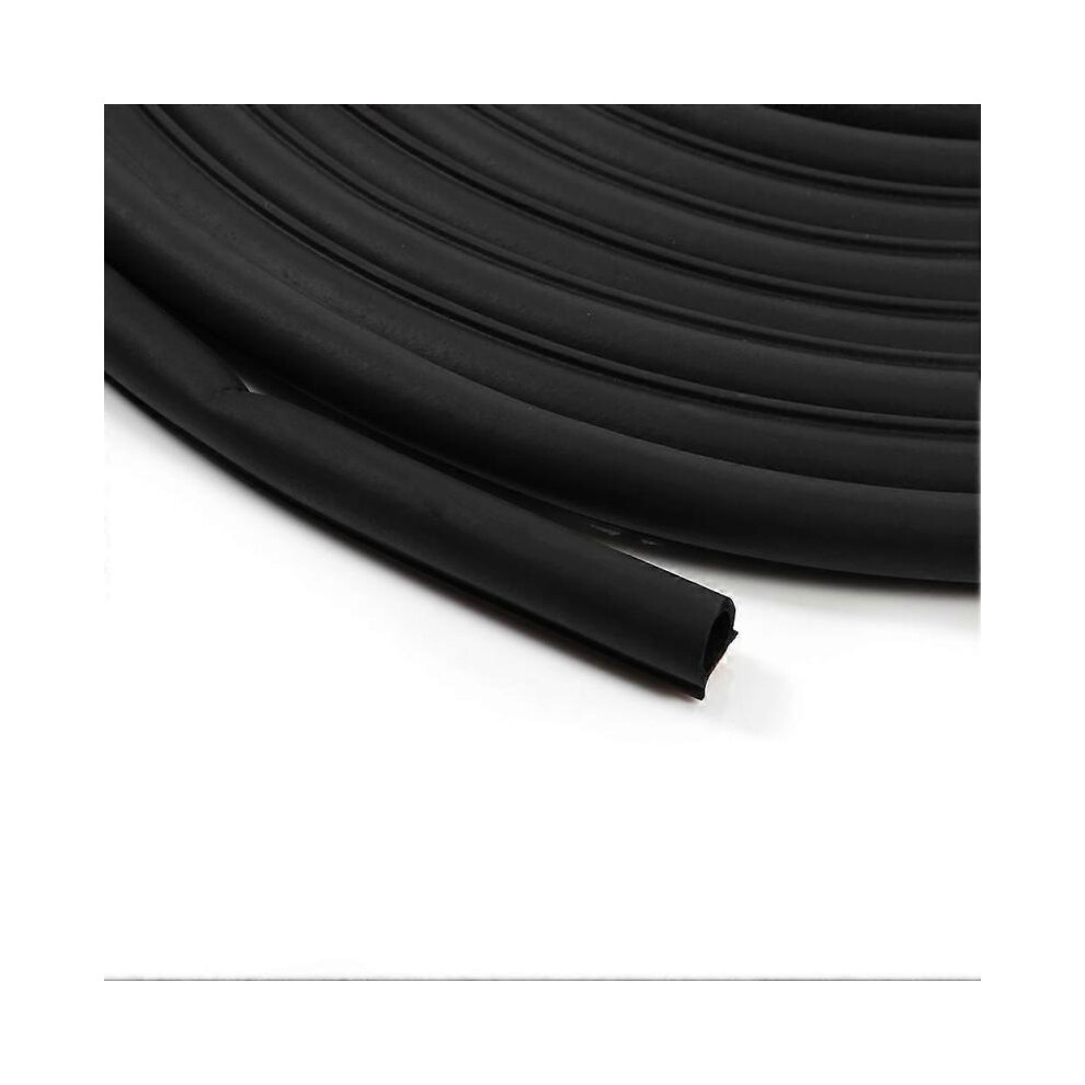 8M Big D Shape Car Motor Door Edge Rubber Seal Trim Hollow Strip Weatherstrip