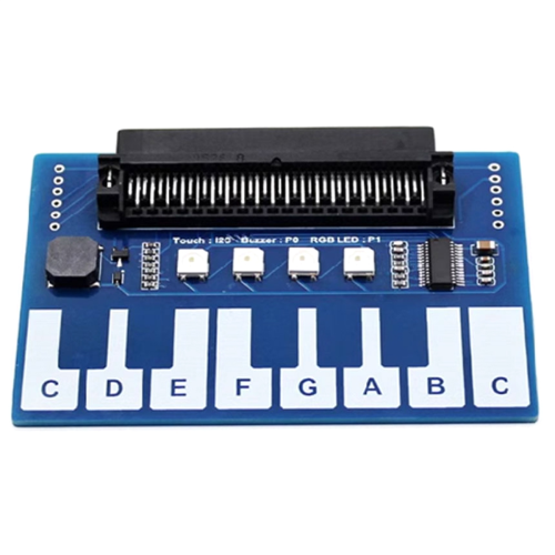 Para placa de expansão Micro-Bit Mini Piano Music Cool Colorful Lights/Buzzer/Teclado Interface I2C