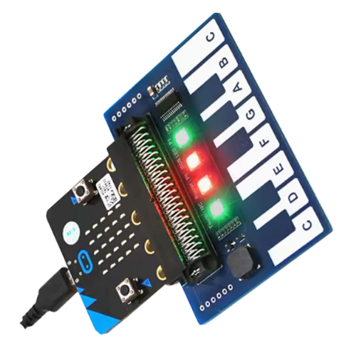 Para placa de expansão Micro-Bit Mini Piano Music Cool Colorful Lights/Buzzer/Teclado Interface I2C 2