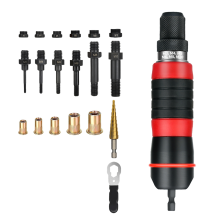 Kit di rivettatura rapida con adattatore per trapano elettrico M3-M10, fai da te, con dadi a innesto, con dadi