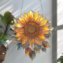 Zonnebloem Acryl Wanddecoratie Plant Decoratie Deur Raam Decoratieve Slaapkamerdecoratie Kamerdecoratie 15cm