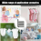 Multi-Functional Drying Rack Socks Underwear Laundry Storage Multi-Clip Wall-Mounted Artifact Balcony Folding B 6