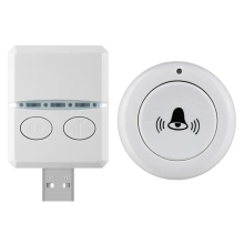 Wireless Doorbell 433MHz with USB Receiver, 30 Chimes, Remote Control, Easy Install – Home & School Emergency Alerts