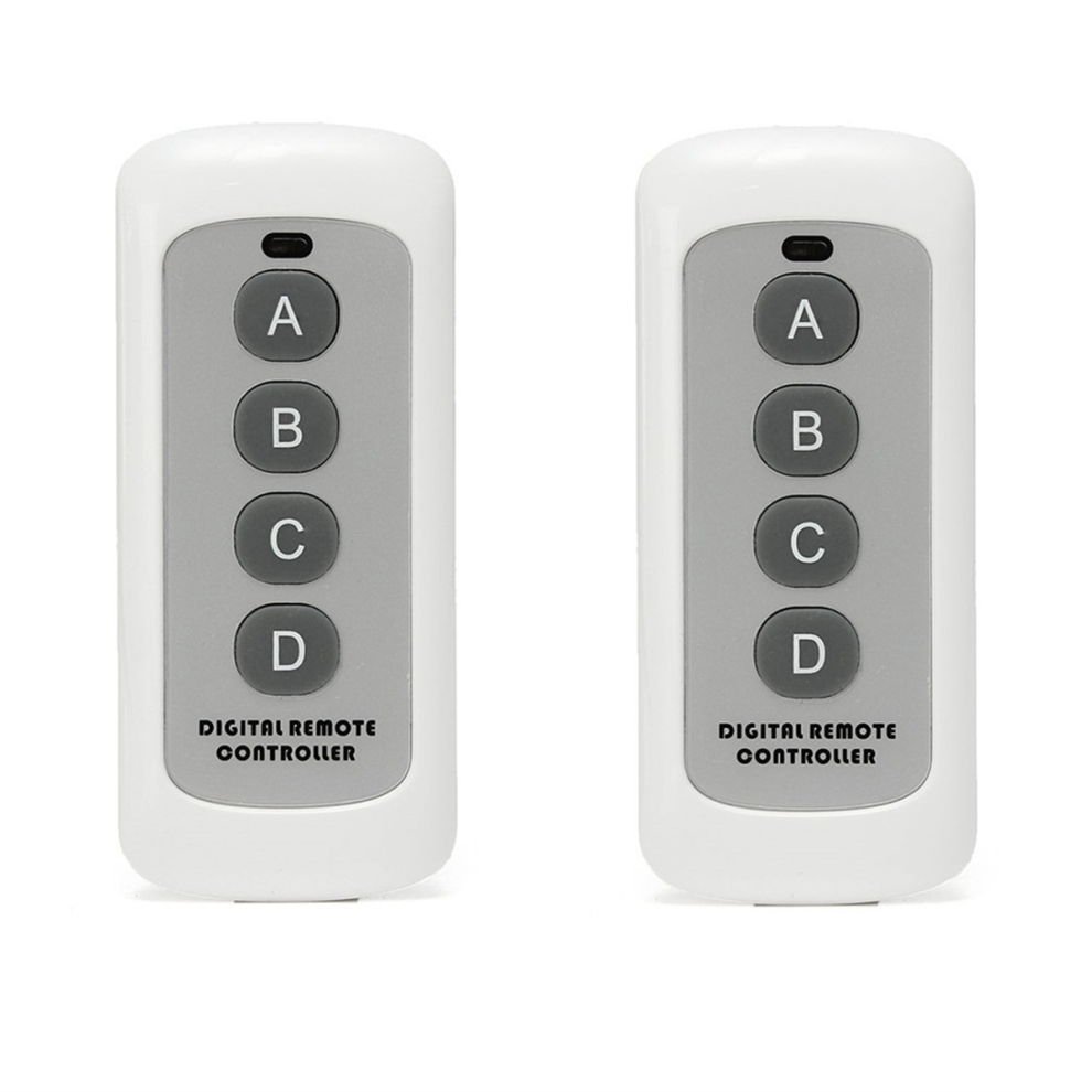 433Mhz Wireless Rf Remote Control 4-Button Ev1527 Learning Code White 4851966883109