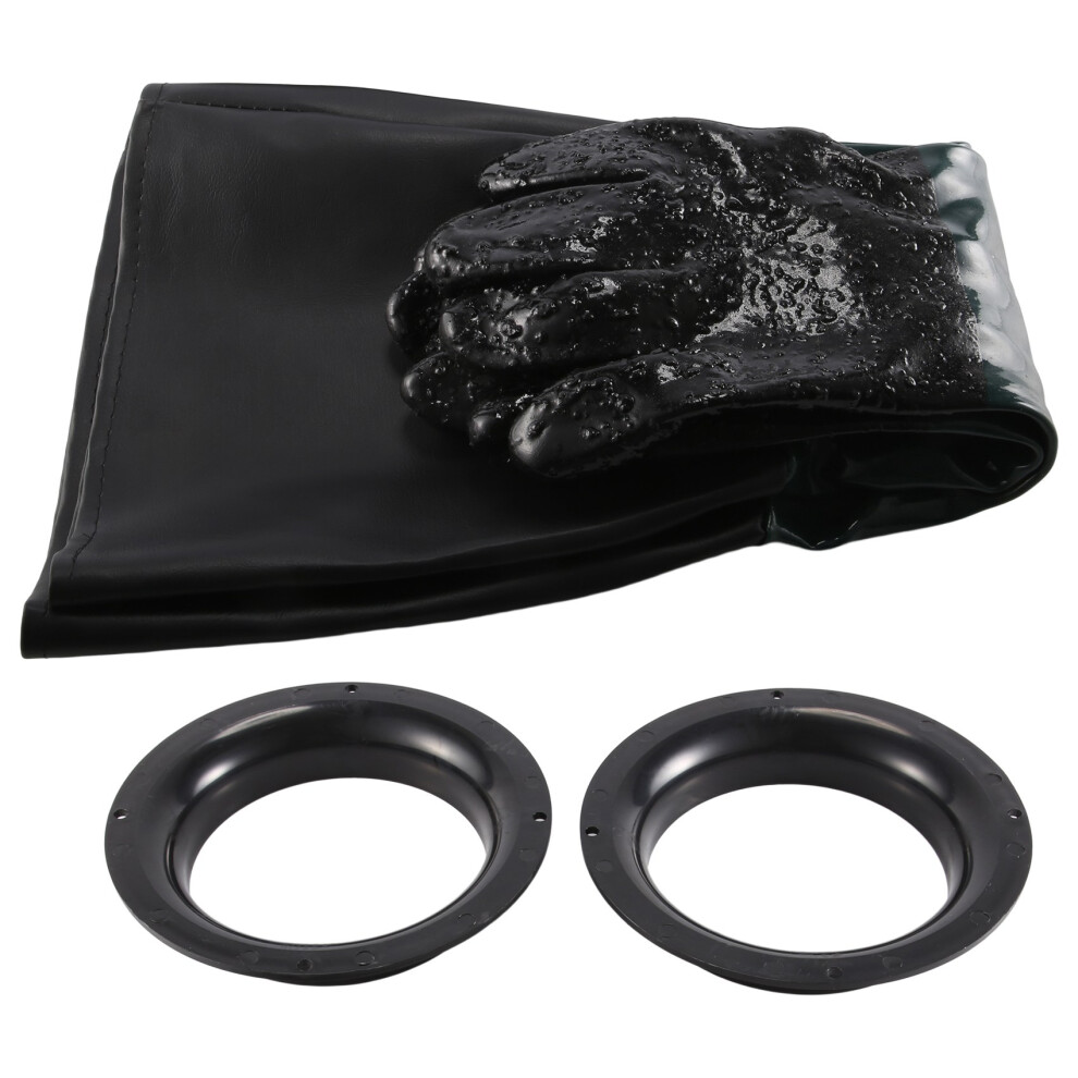 1Pair Rubber Sandblasting Gloves 60Cm Heavy Duty Working Protective Sandblaster For Sandblast Machine Cabinet 4851966885868