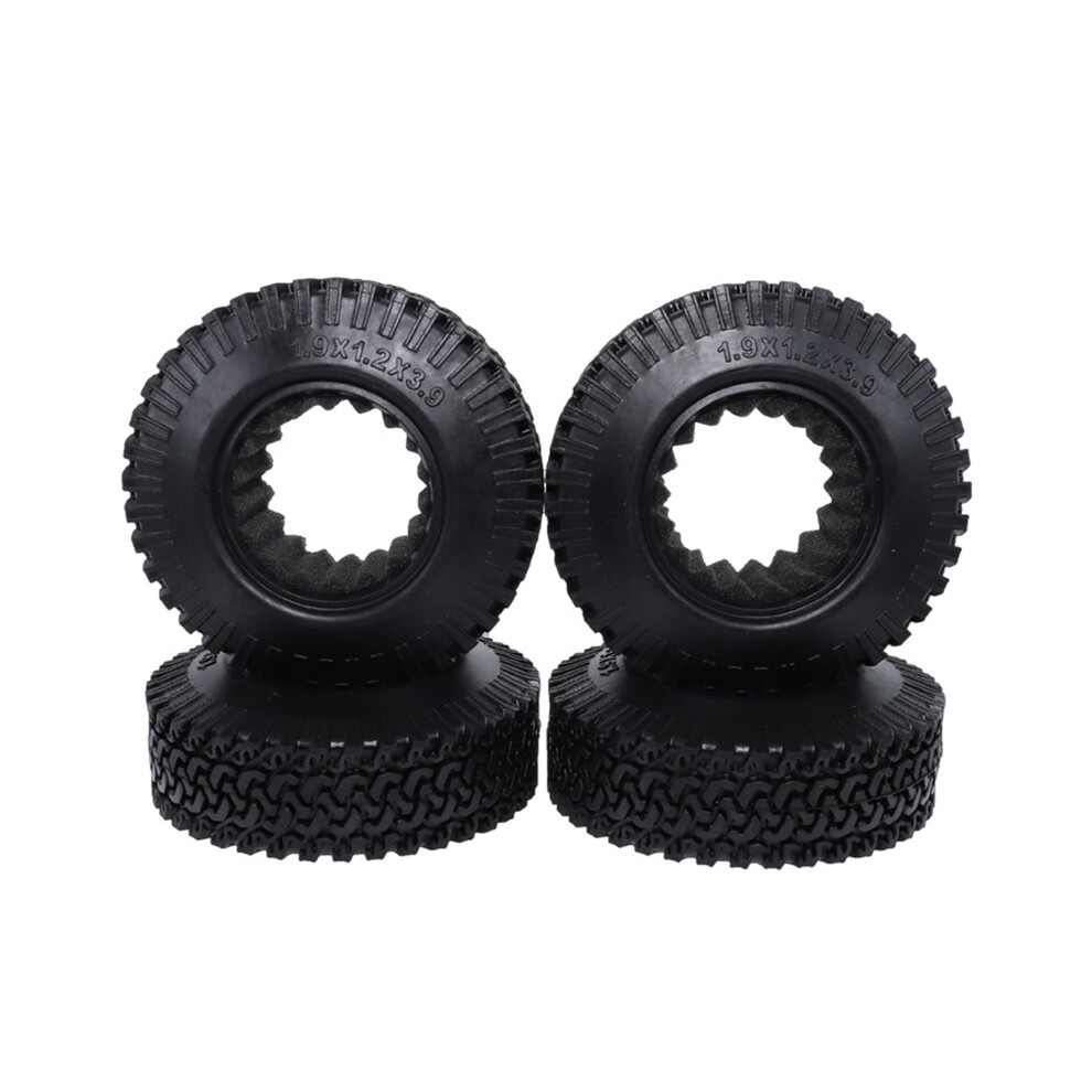 4Pcs Rc 1:10 Crawler Beadlock Wheels Tire 1.9 Inch 98Mm Tyre For Car Truck Axial Scx10 Black 4851966885882