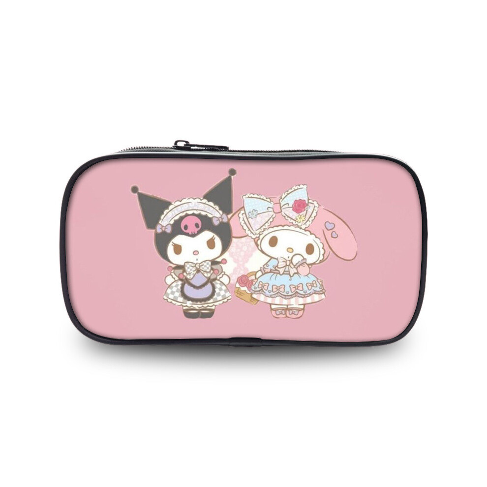 (26)Jolie trousse à crayons Kuromi étudiant Sanrio grande capacité papeterie sac rangement
