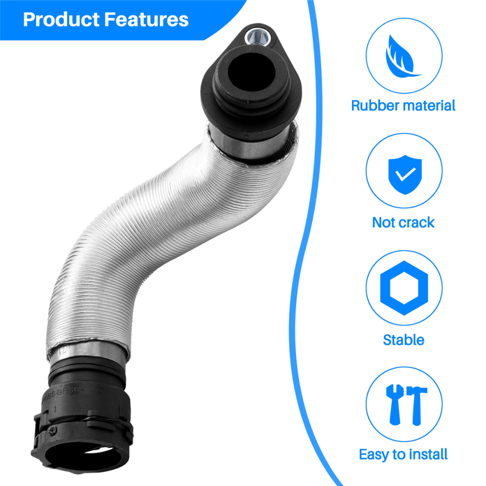 11537572159 Radiator Coolant Hose Water Pipe For X1 Z4 E88 E87 E82 Black 4851966890947