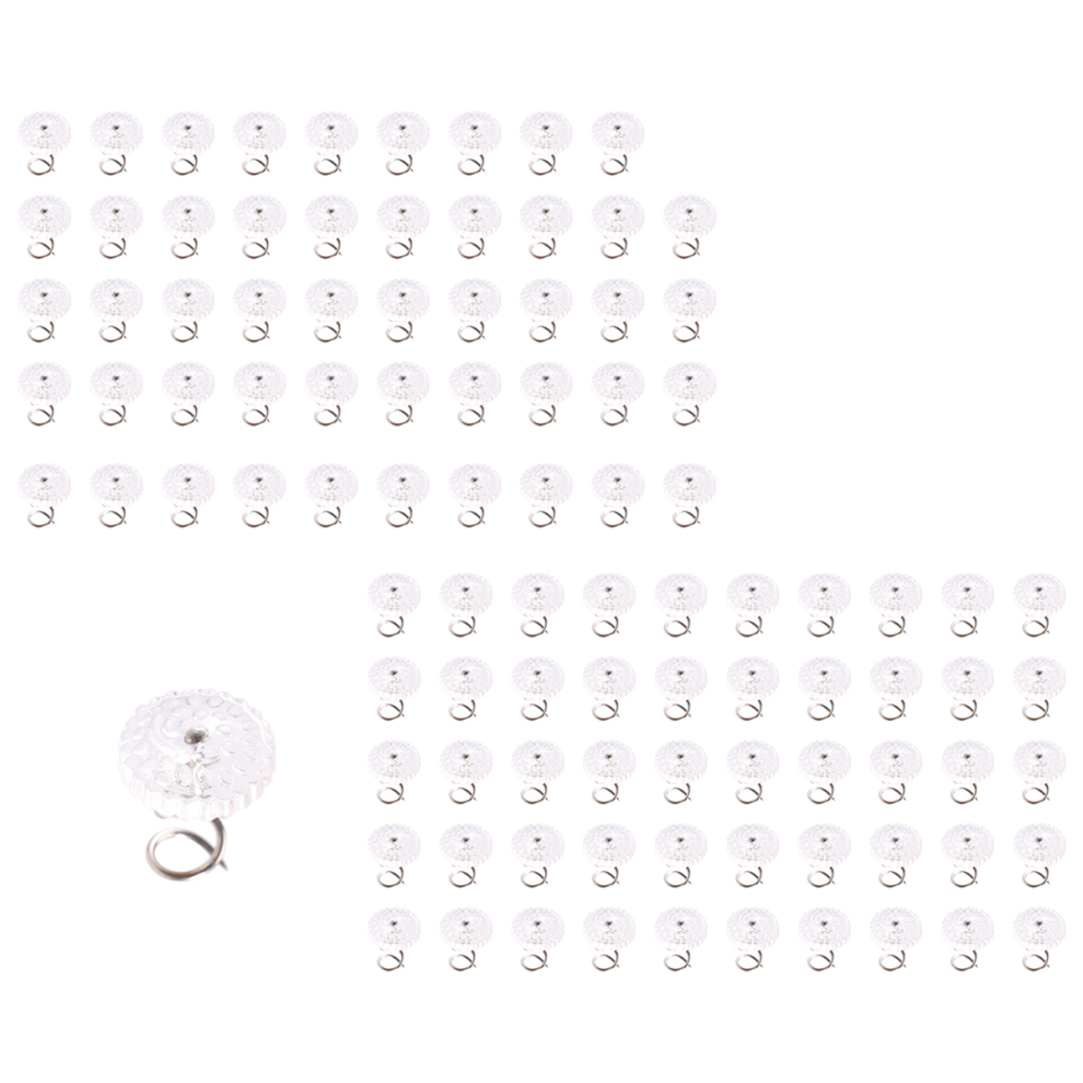 Épingles torsadées à tête transparente pour tissus d'ameublement, housses et cache-sommiers, lot de 100