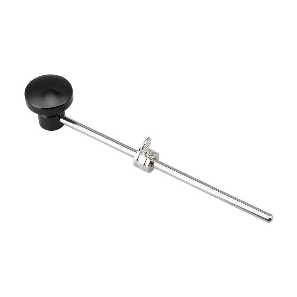 Pédale de grosse caisse en aluminium avec tête en silicone pour instrument de percussion (noir)