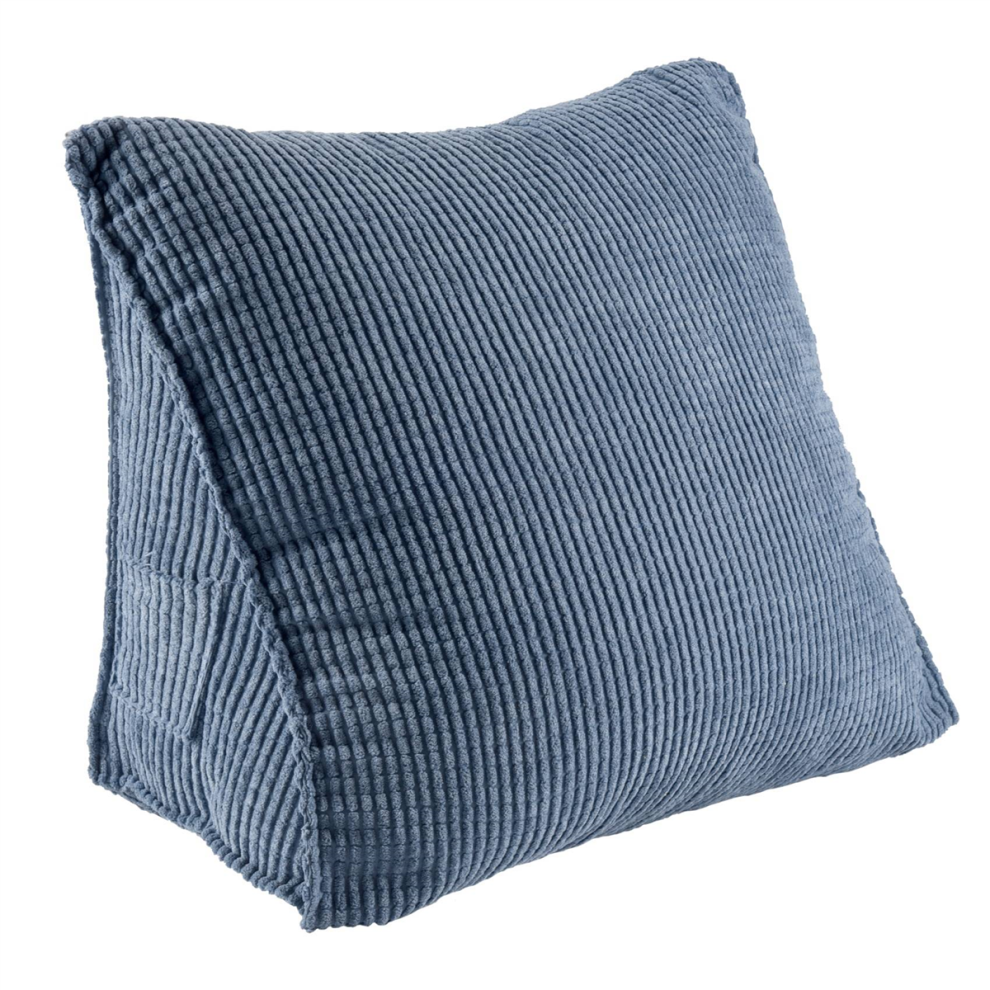 Jojomino Reading Backrest Cushion Wedge Pillow Back Lumbar Pad Bed Office Chair Rest Support Pillow(Blue)