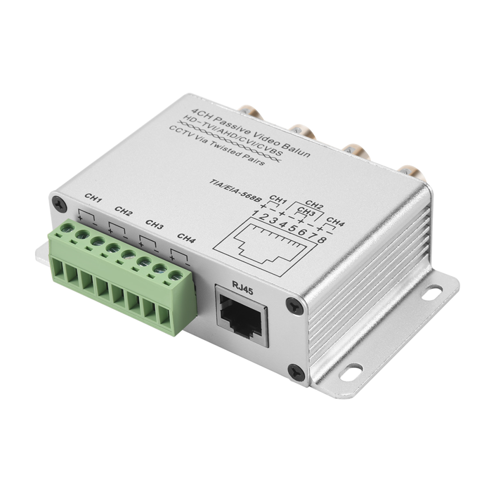 Utp 4 Channel Passive Video Balun Transceiver 4853024034034