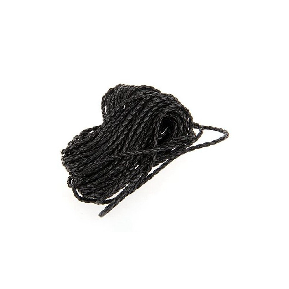 9m zwarte gevlochten leren kettingkoord DIY 3mm HOT