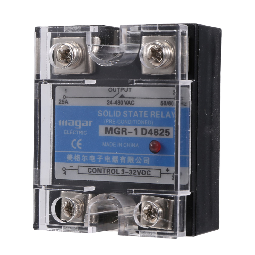 1 D4825 Single-Phase Solid State Relay Ssr 25A Dc 3-32 V Ac 24-480 4853024038216