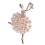 Ballett Engel Mädchen Cubic Strass Dekoration Brosche Pin für Pullover Mantel 4
