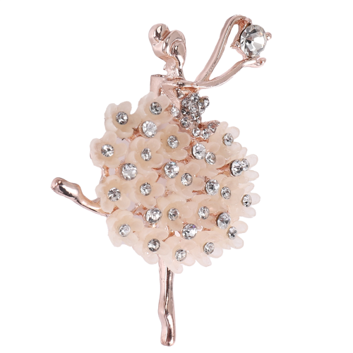 Ballett Engel Mädchen Cubic Strass Dekoration Brosche Pin für Pullover Mantel 2