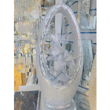 Silver Sparkle Crushed Diamanté Flower Vase