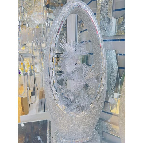 Silver Sparkle Crushed Diamanté Flower Vase 2